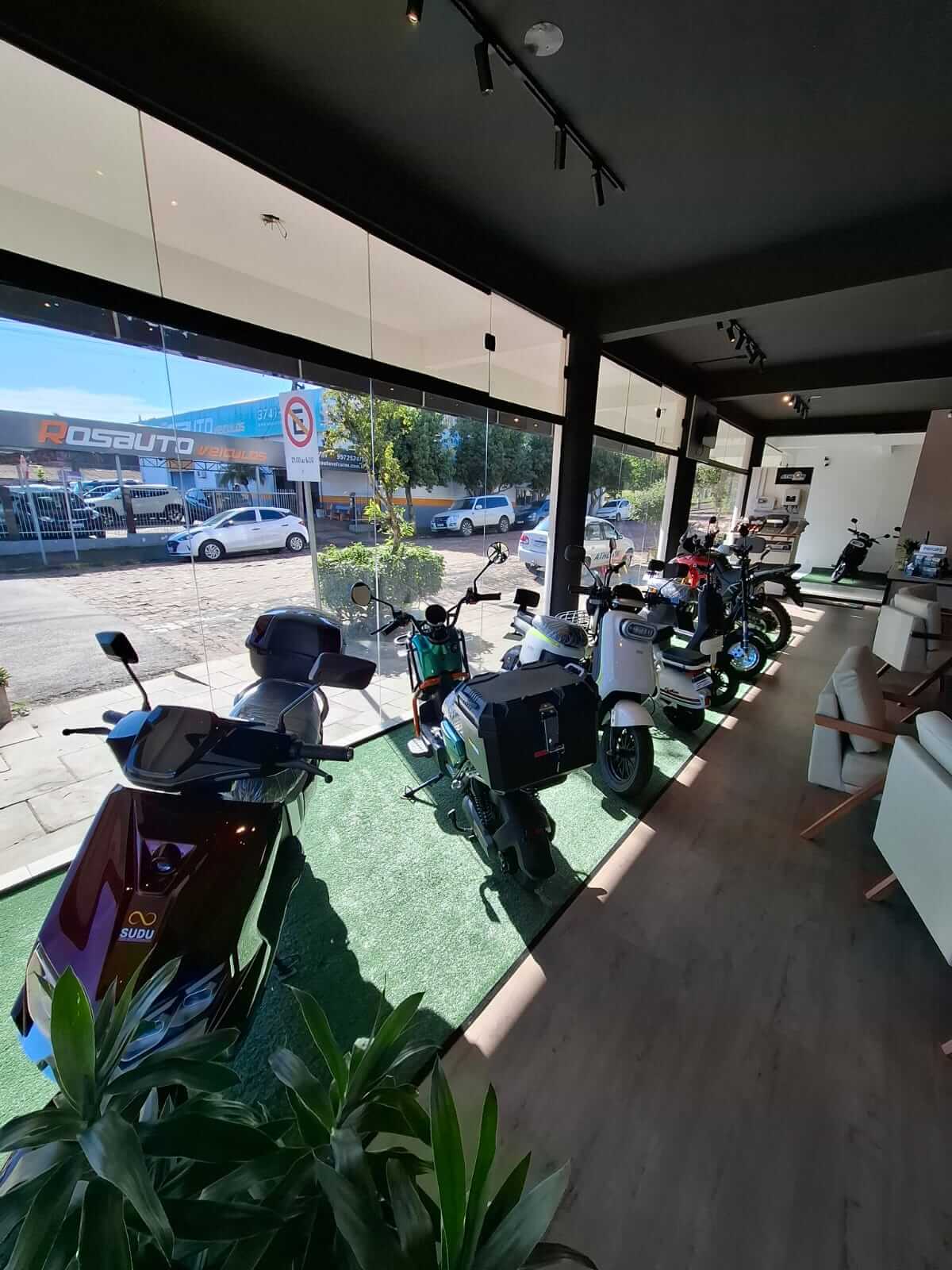 Showroom de motos elétricas da Athlon